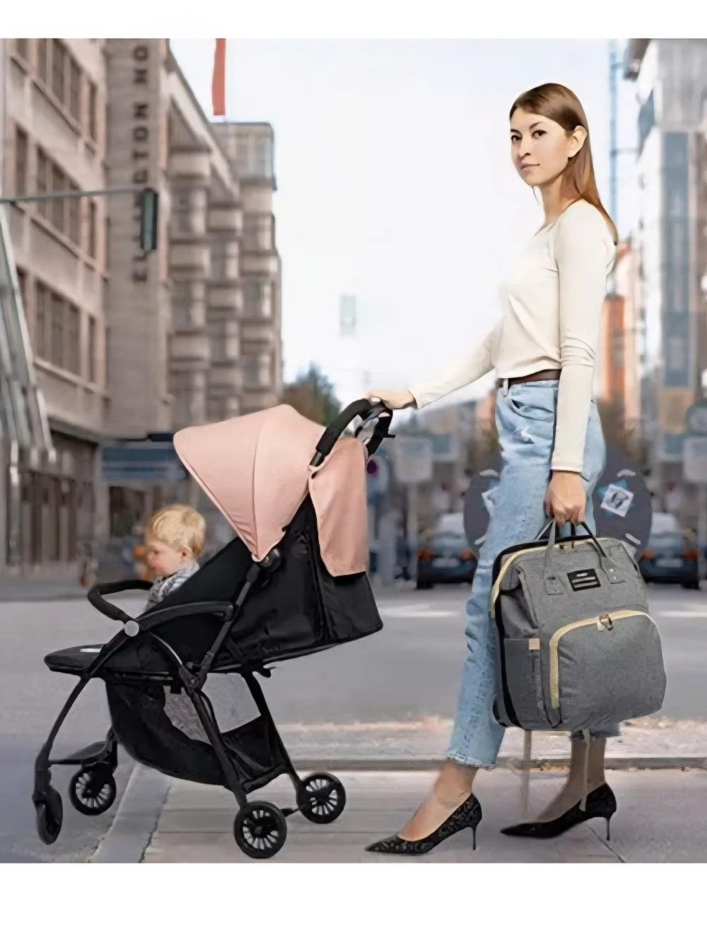 Mommore gray diaper